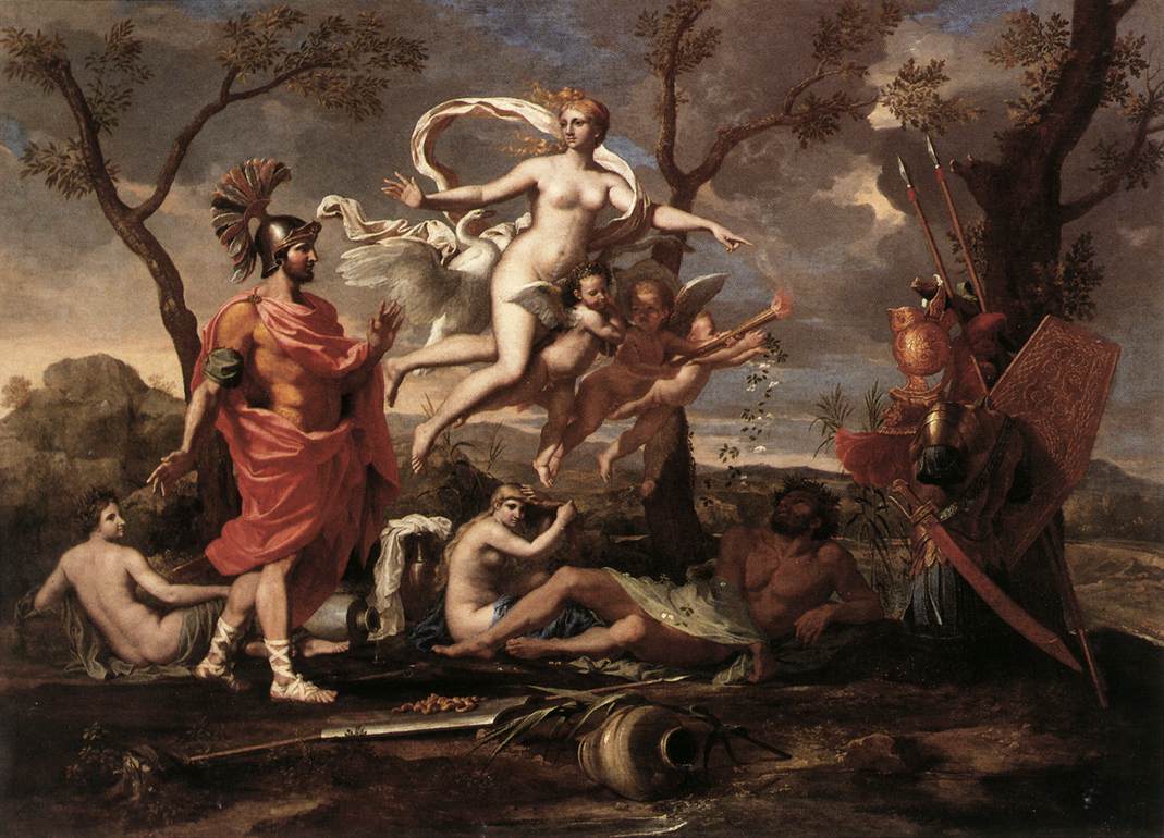 Nicolas Poussin Venus Presenting Arms to Aeneas